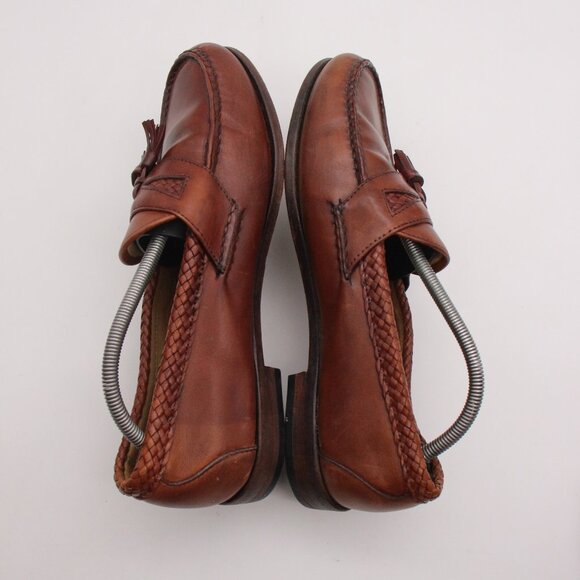 Allen Edmonds Maxfield Men\'s 11 EEE Tassel Loafers Shoes Brown Leather 47716
